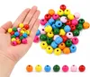 500 bunte Holzkugeln 12 mm zum Auffädeln für DIY-Schmuck Productafbeelding-voorbeeld
