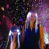 2x LED Party Haarsträhnen mit leuchtenden Glasfasern Produktbild-Vorschau 3