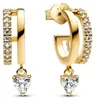 Boucles d'oreilles créoles Pandora « Cœur suspendu » Voir les images du produit 5