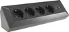 Steckdosenblock 4-Fach mit 2x USB-A, Anthrazit Produktbild-Vorschau 2