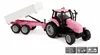 Farm Traktor m Hänger pink Rückzug Licht/Ton 25cm Produktbild-Vorschau 3