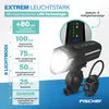 Nabíjecí přední světlo FISCHER LED 100 luxů s funkcí Náhled obrázku produktu 2