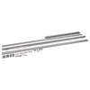 A set of aluminum sliding door tracks and hardware components laid out on a white background. Produktbild-Vorschau