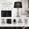 Tischlampe Steffi 47 cm Silber Schwarz, Keramik Produktbild-Vorschau 3