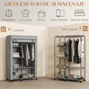 Fahrbarer Stoffkleiderschrank mit Kleiderstange und 6 Produktbild-Vorschau 6