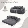 LVHOM Klappbares Schlafsofa aus Cordstoff, Modulares Produktbild-Vorschau 7