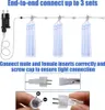 4M 288 LED Icicle Fairy Lights 50cm 8 Tubi Meteor Shower Anteprima dell’immagine prodotto 6