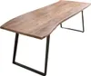 Esstisch Baumkante massiv Akazie natur 200 x 100 schwarz Produktbild-Vorschau 2