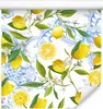 10m VLIES TAPETE Rolle ZITRONE Blumen Aquarell 3D Dekor Produktbild-Vorschau 1