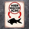 Hier wache ich Metallschild in 15x20 cm mit Goldfisch Produktbild-Vorschau 2