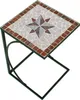 A square mosaic side table with a compass rose design. Produktbild-Vorschau
