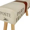 FineBuy Design Ławka POSTE Skokowy 90 cm Tkanina i drewno Podgląd zdjęcia produktu 5