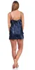 Damen Satin Nachtwäsche Pyjama Set Shorty mit Spitze; Produktbild-Vorschau 2