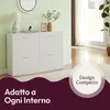 CASABEL Scarpiera 24 paia, Consolle Compatta, Bianco Anteprima dell’immagine prodotto 9