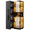 Merax glazen vitrine met LED-verlichting, vitrinekast met Productafbeelding-voorbeeld 7