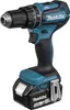 A cordless drill with a battery pack attached, shown against a white background. Produktbild-Vorschau