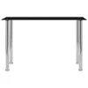 vidaXL Tavolo da pranzo nero 120 x 60 x 75 cm in vetro Anteprima dell’immagine prodotto 1