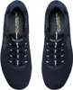 A top-down view of a pair of navy blue Skechers men's shoes. Náhled obrázku produktu