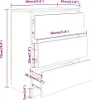 A diagram showing the dimensions of a white sideboard. Náhľad obrázku produktu