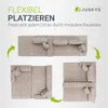 Juskys Sofa Coredo - Taupe, moderne Couch aus Cord mit Produktbild-Vorschau 3