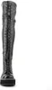 A single black boot shown from the front on a white background. Podgląd zdjęcia produktu