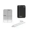 Diagrams showing the dimensions of a mirror cabinet and a shelf. Produktbild-Vorschau