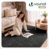 VOUNOT® Weicher Kurzflor Teppich Wohnzimmer mit Produktbild-Vorschau 2