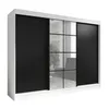 ORAVELLE 200 cm Weiß / Schwarz 3-türiger Kleiderschrank mit Produktbild-Vorschau 2