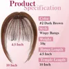 Clip-in pony van echt haar, dunne, donkerbruine pony, 10 Productafbeelding-voorbeeld 5