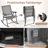 COSTWAY 2er Set Schaukelstühle klappbar mit atmungsaktivem Produktbild-Vorschau 7