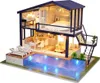 DIY Miniaturní dřevěná vila s bazénem Sestavování modelů Náhled obrázku produktu 1