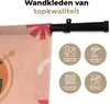 MuchoWow® Wandteppich Wandbehang Globus - Rosa - Pastell Produktbild-Vorschau 3