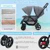 COSTWAY Kombikinderwagen bis 30 kg, Geschwisterwagen Produktbild-Vorschau 4