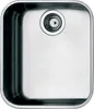 A top-down view of a stainless steel sink with a drain. Produktbild-Vorschau