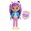 A doll with purple hair and cat ears, wearing a blue jacket, striped shirt, and pink pants. Náhled obrázku produktu