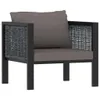 vidaXL 6-tlg. Garten-Lounge-Set mit Auflagen Poly Rattan Produktbild-Vorschau 5