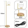 ZMH lampada da terra oro 1 fiamma moderna E27 lampada da Anteprima dell’immagine prodotto 6
