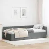 vidaXL Eckbettgestell mit Kopfteil Dunkelgrau 90 cm x 200 Produktbild-Vorschau 2