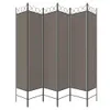 vidaXL 6-tlg. Paravent Anthrazit 240x200 cm Stoff Produktbild-Vorschau 4