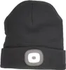 A black beanie with a built-in LED light. Produktbild-Vorschau