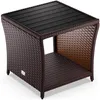 Casaria Tavolino in Polyrattan Piano in WPC 45x45x40cm Anteprima dell’immagine prodotto 1