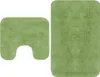 vidaXL Set di tappetini da bagno 2 pezzi in tessuto verde Anteprima dell’immagine prodotto 5