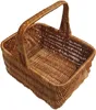 Einkaufskorb aus Weide rechteckig Braun 42x32x38 cm Produktbild-Vorschau 3