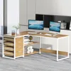 Bureau d'angle de 150 cm, bureau réversible avec tiroirs et Voir les images du produit 3