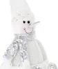 SPRINGOS Schneemann, sitzende Figur, 40 cm, Silberfarbe, Produktbild-Vorschau 3