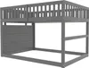 OKWISH Lit superposé bas 140×200 cm avec espace de Voir les images du produit 5