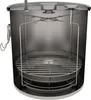 A cutaway view of a stainless steel smoker. Produktbild-Vorschau