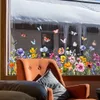 GKA XL Fensterbild Blumen Schmetterlinge Fensterfolie Produktbild-Vorschau 3
