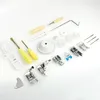 A collection of sewing machine accessories laid out on a white background. Produktbild-Vorschau