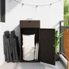 A balcony with outdoor furniture and storage. Podgląd zdjęcia produktu